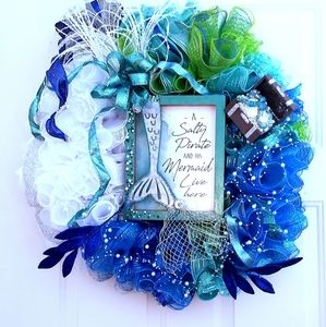 Mermaid Wreath w/ Special Lighting Effect!